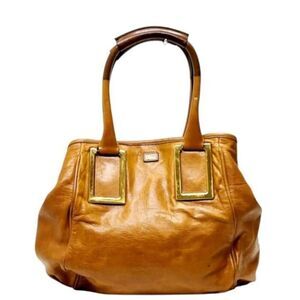 Chloé Women's Ethel Cognac Leather Handbag Tote Satchel Bag Brown